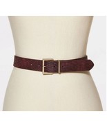 Women’s Rectangular Buckle Belt - A NEW DAY Burgundy Croc - Choose Size  - $9.99