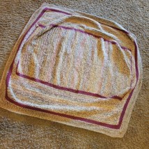 Hand Knit Afghan Throw Lap Blanket 45x 48” - £14.50 GBP