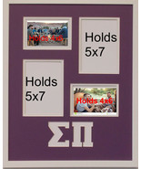 Sigma Pi Fraternity Licensed Picture Frame Collage wall mount 2-4x6 2-5x7 - £38.33 GBP