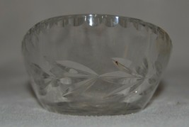 Orrefors Heavy Cut Crystal Bowl Signed on Base - £26.08 GBP