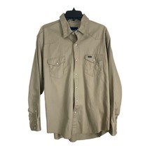 Wrangler Mens Shirt Size XL Pearl Snaps Welding Shirt Long Sleeve Pocket... - £25.33 GBP