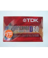 TDK Superior D Normal Bias 60 Minutes Cassette Tape 7 Cnt Bonus Pack New... - £9.75 GBP
