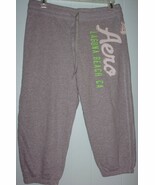 Original Aeropostale Gray Crop Sweatpants Size Large New With Tags - $17.64 CAD