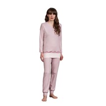 Pyjamas Séraphin De Femme Manches Longues Coton Chaud Interlock Linclalor 91965 - £28.62 GBP