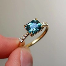 AAA+Quality Natural Teal Peacock Green Oval Sapphire 5.50 Carat, 925 Sterling Si - £115.10 GBP