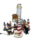 12 Vintage Lighthouse Ornament Stained Glass Suncatcher Christmas Lights... - €30,14 EUR