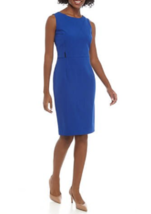 New Kasper Blue Career Sheath Dress Size 12 P Petite - £45.07 GBP