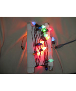 Vintage Christmas lights, Dark Green/Red Cord - $24.74