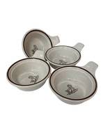 Schwans Stoneware Ice Cream Bowls With Thumb Handle Vintage Lot Of 4 - $26.79 CAD