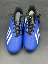 Adidas Boys X 19.4 FXG Soccer Cleats Royal Blue White Black EF1615 Size 5.5 - £23.37 GBP