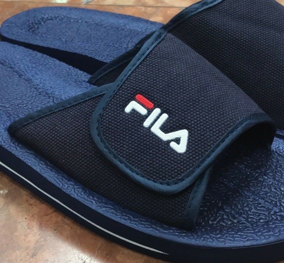 Fila flip flops blue sales