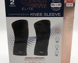 NEW Copper Fit Elite Knee Sleeve 2 Pack, Copper Infused Compression Slee... - $17.82