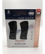 NEW Copper Fit Elite Knee Sleeve 2 Pack, Copper Infused Compression Slee... - £14.02 GBP