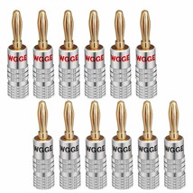 WGGE WG-009 Banana Plugs Audio Jack Connector 6 Pairs / 12 pcs, 24k Gold... - $30.68