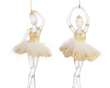 Gisela Graham London Gold and White Ballerina Christmas Ornaments  Lot o... - £15.77 GBP