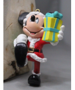 Disney Christmas Magic Ornament Mickey Mouse Present Santa Claus Vintage - £6.06 GBP