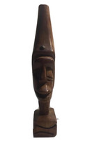Vintage Hand Carved Wooden Tiki Tribal Island Native Pacific Easter Head 9” - £14.66 GBP