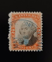 1874 2c U.S. Internal Revenue, George Washington, Orange &amp; Black, Scott ... - $2.07 CAD