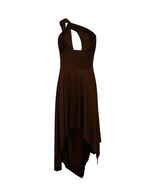 RTA Asymmetric One-shoulder Brown Midi Dress FARFETCH $1,119, Sz 8, NWT! - $139.45 CAD