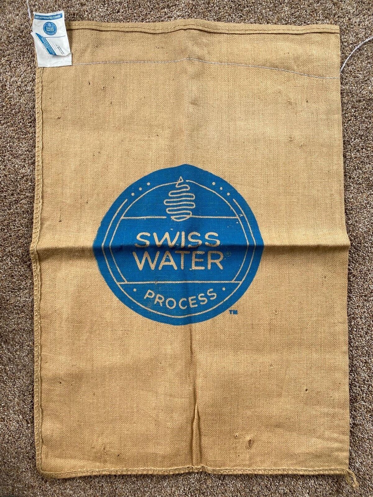 Swiss Water Coffee Bean Burlap Jute Sack Bag (C) - 28 x 40 inches - $6.89