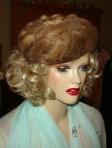 Vtg 50s 60s Mink Halo Circle Hat with Veil~Excellent~Union Made - £15.76 GBP