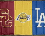 Los Angeles Dodgers Lakers USC Trojans Flag 3x5 ft Garage - £12.63 GBP