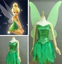 TinkerBell Costume with Wings Tinker Bell Costume TinkerBell Outfit Hall... - £106.67 GBP