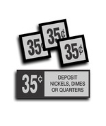 Vending Machine Coin Change Slot Decal 35 cents Fits Vendo H63 H63A Soda... - $13.93