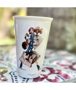 Rare Henri Bendel NY Porcelain Shopper Girl Travel Mug Coffee Tumbler Cu... - £70.18 GBP