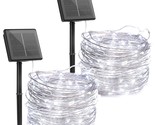 Outdoor Solar String Lights, 2 Pack 33 Feet 100 Led Solar Powered Fairy ... - $29.99