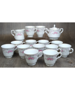 Harmony House Japan 13 Cups/Cream/Sugar Cascade 3682 Pink/White Floral R... - €85,98 EUR