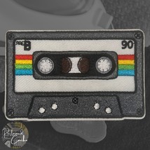 Side B Gray Cassette Iron On Patch Embroidered Craft Applique - $8.25 CAD