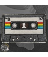 Side B Gray Cassette Iron On Patch Embroidered Craft Applique - $8.23 CAD