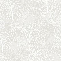 Tempaper Folk White Woodland Fantasy Removable Peel And Stick, Made In T... - $58.93