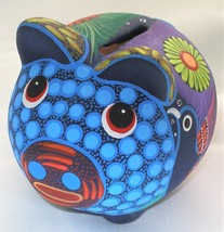 Clay Pig Piggy Bank Piglet Figurine Decorative Folk Art Great Gift Idea p2 - $15.83