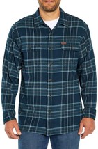 Orvis Men&#39;s Size Small Blue Plaid Side Pockets Heavy Flannel Shirt NWT - £8.19 GBP