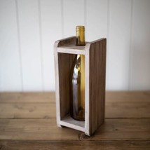 Rustic Single Bottle Hanging Or Countertop Wine Holder - £11.02 GBP