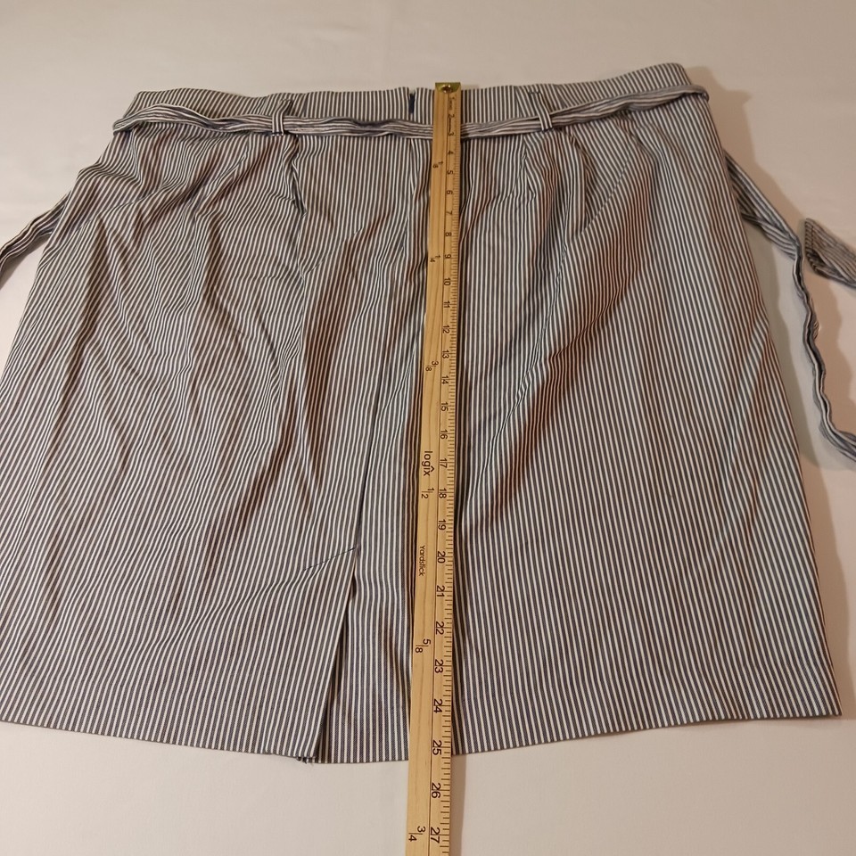 Lane Bryant Womens Gray Cotton Blend Stripes Waist Self Tie String Skirt Size 26 Item image 11