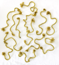 13 Pieces Twisted Wired Gold Colored Cord 12&quot; Each Christmas Decor &amp; Crafts - £9.15 GBP