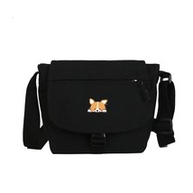Corgi Print Women&#39;s Canvas Handbags Female Cute Dog Harajuku Shoulder Bags Woman - £22.03 GBP