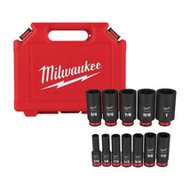 Milwaukee 49-66-7006 SHOCKWAVE 3/8&quot; Drive SAE 6 Point Socket Set - 12PC - £93.60 GBP