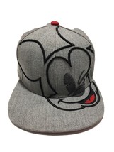 Disney Mickey Mouse Winking Adjustable Snapback Cap Hat Gray Red Black - £17.94 GBP