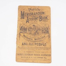 Farmers Pocket Ledger Memorandum 1880&#39;s Antique Worlds Dispensary Medical - £51.51 GBP