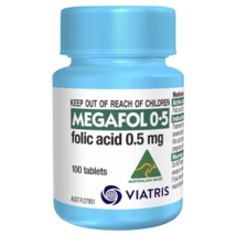 Megafol 0.5mg Folic Acid Tablets - £53.54 GBP