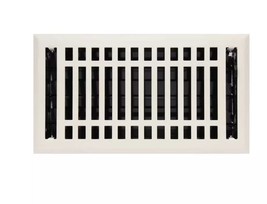 New Almond 6&quot; x 14&quot; Contemporary Steel Oversized Floor Register by Signa... - $22.95