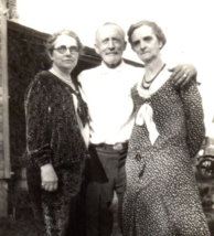 Family Group On Farm Antique Photograph Found Photo Vintage - $11.95