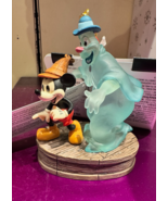 Disney Parks Mickey Mouse with Ghost Light Up Figurine Ornament NEW - $39.90