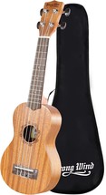 Strong Wind Soprano Ukulele For Novices, Mahogany 21&quot; Hawaiian Starter Uke Kids - £59.08 GBP