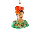FRIDA KAHLO ORNAMENT 3&quot; Glass Bust Iconic Mexican Feminist Artist Christ... - $16.95