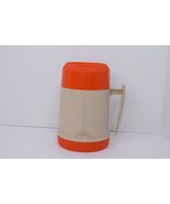 Vintage Thermos Orang &amp; Tan Model 6002 10 oz. Wide Mouth Plastic - $225.42 MXN